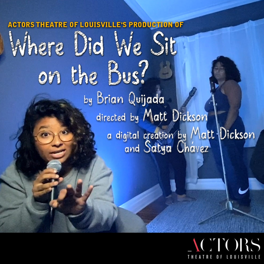 The same Latina woman is seen three times, twice with a microphone and once with a guitar