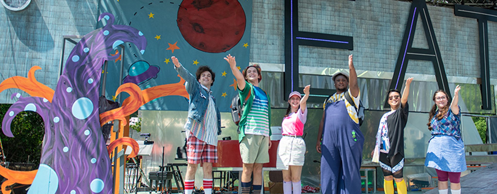2021 Hangar show banner Rachel Philipson Stoo'S Martian-American Gumbo directed by 2020 alum Nicholas Polonio. Photo by Rachel Philipson